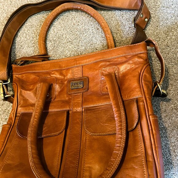 Pascado Leather Shoulder Bag, size 14" x14" - Picture 4 of 9